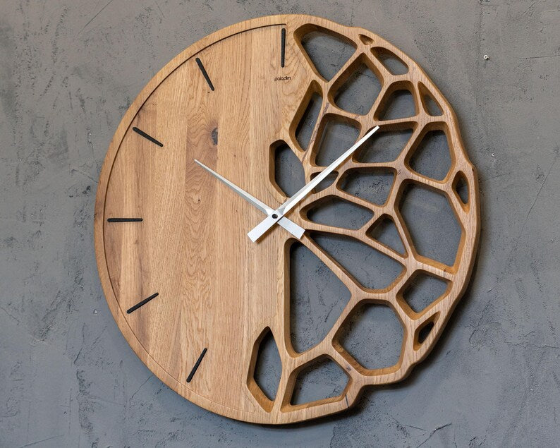 Handmade Large Wooden Wall Clock