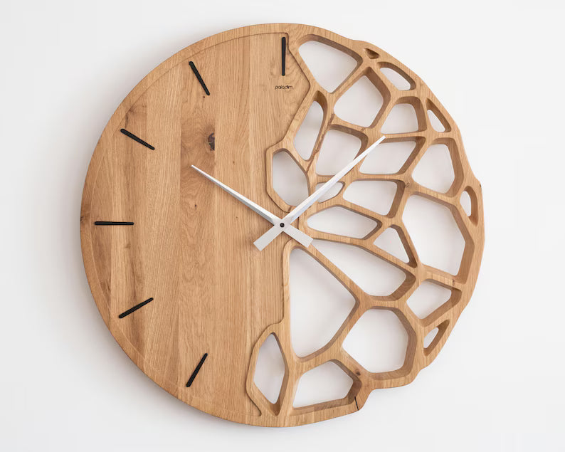 Handmade Large Wooden Wall Clock